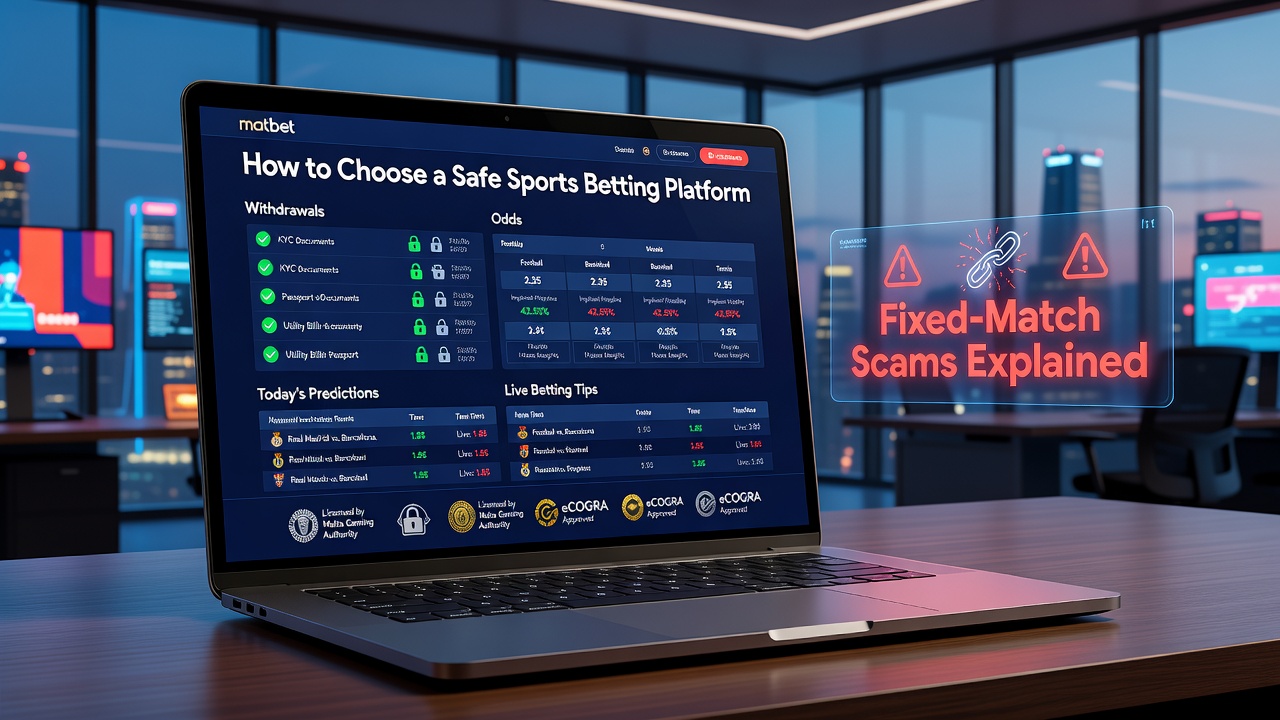 How to Choose a Safe Sports Betting Platform: Withdrawals, Odds, Today's Predictions, Live Betting Tips, and Fixed-Match Scams Explained